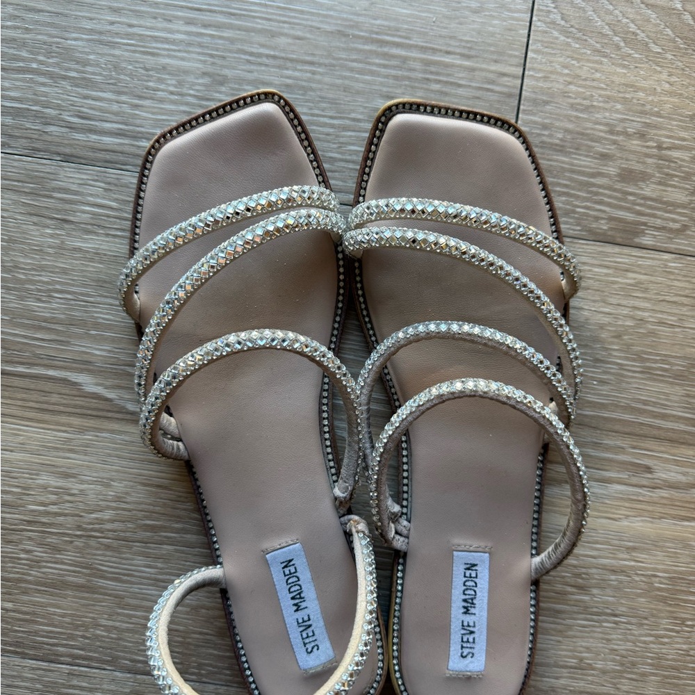 Steve Madden Women's Silver Strappy Sandals